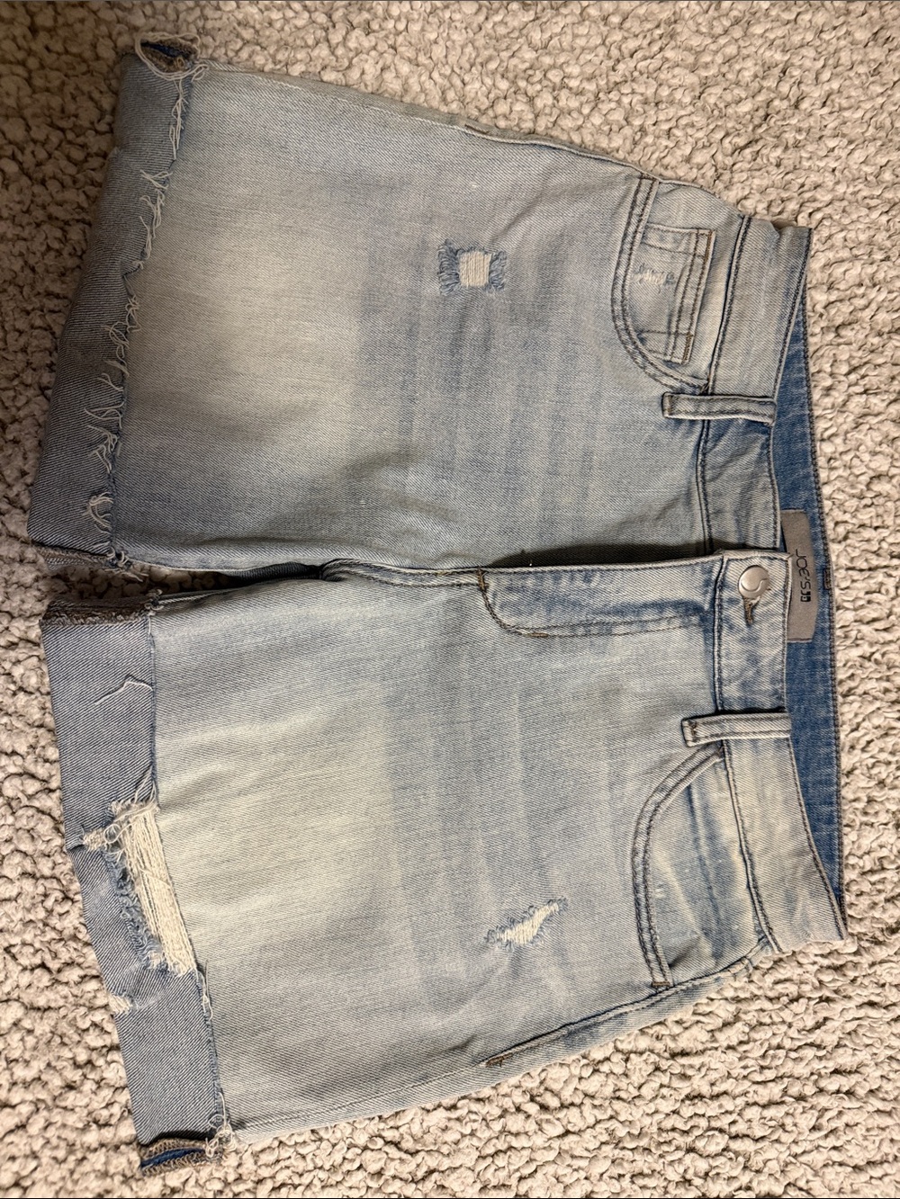Joe's Jeans Light Blue Distressed Denim Shorts
